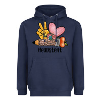 Navy peace love headstent Heavyweight Hoodie - JahusDesignShop