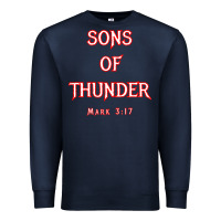 Navy sons of thunder zebedee james and john mark 317 bible t shirt Premium Sweatshirt - linhVisuals