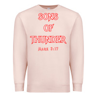 Pale Pink sons of thunder zebedee james and john mark 317 bible t shirt Premium Sweatshirt - linhVisuals
