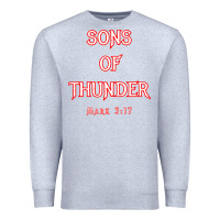 Heather Grey sons of thunder zebedee james and john mark 317 bible t shirt Premium Sweatshirt - linhVisuals