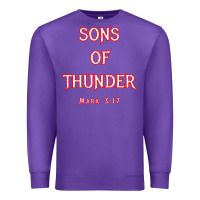 Purple sons of thunder zebedee james and john mark 317 bible t shirt Premium Sweatshirt - linhVisuals