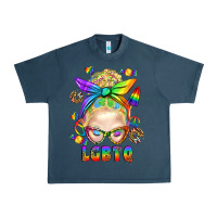 Midnight Navy LGBTQ+ Messy Bun With Snacks Urban Heavy Tee - BundleAndBundleShop