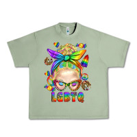 Oil Green LGBTQ+ Messy Bun With Snacks Urban Heavy Tee - BundleAndBundleShop