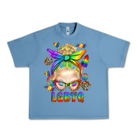 Pebble Blue LGBTQ+ Messy Bun With Snacks Urban Heavy Tee - BundleAndBundleShop