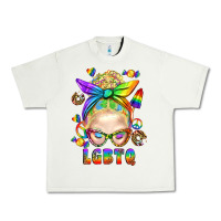 Pistachio LGBTQ+ Messy Bun With Snacks Urban Heavy Tee - BundleAndBundleShop