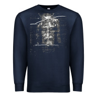 Navy the shroud of turin holy face of jesus t shirt Premium Sweatshirt - linhVisuals