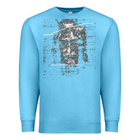 Ocean Blue the shroud of turin holy face of jesus t shirt Premium Sweatshirt - linhVisuals