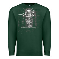 Sports Green the shroud of turin holy face of jesus t shirt Premium Sweatshirt - linhVisuals