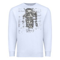 White the shroud of turin holy face of jesus t shirt Premium Sweatshirt - linhVisuals