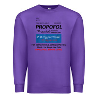 Purple funny anesthesia anesthesiologist crna nurse t shirt Premium Sweatshirt - linhVisuals