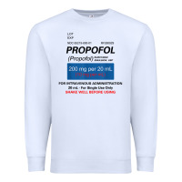 White funny anesthesia anesthesiologist crna nurse t shirt Premium Sweatshirt - linhVisuals