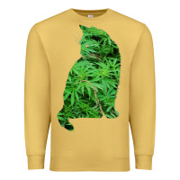 Funny Cannabis & Cat Lover Marijuana Weed Smoker Art T Shirt Premium Sweatshirt | Teevron