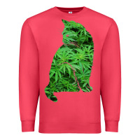 Cardinal funny cannabis & cat lover marijuana weed smoker art t shirt Premium Sweatshirt - linhVisuals