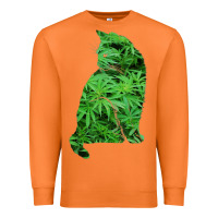 Carrot funny cannabis & cat lover marijuana weed smoker art t shirt Premium Sweatshirt - linhVisuals