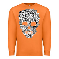 Carrot funny pitbull skull dog skeleton halloween t shirt Premium Sweatshirt - linhVisuals