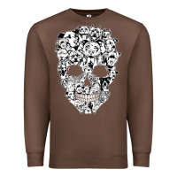 Chestnut funny pitbull skull dog skeleton halloween t shirt Premium Sweatshirt - linhVisuals