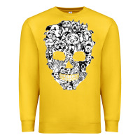 Lemon funny pitbull skull dog skeleton halloween t shirt Premium Sweatshirt - linhVisuals