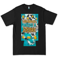 Black Mama needs a drink slim can cooler mother's day Premium Tee - HowdyJamesFarm