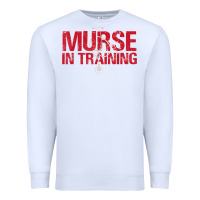 White funny male nurse murse in training t shirt Premium Sweatshirt - linhVisuals