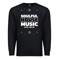 Black soulful house music deep house edm premium t shirt Premium Sweatshirt - linhVisuals