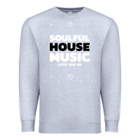 Heather Grey soulful house music deep house edm premium t shirt Premium Sweatshirt - linhVisuals