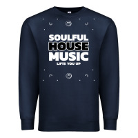 Navy soulful house music deep house edm premium t shirt Premium Sweatshirt - linhVisuals