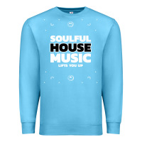 Ocean Blue soulful house music deep house edm premium t shirt Premium Sweatshirt - linhVisuals