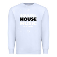 White soulful house music deep house edm premium t shirt Premium Sweatshirt - linhVisuals
