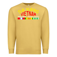 Antique Gold da nang vietnam war veteran military Premium Sweatshirt - linhVisuals