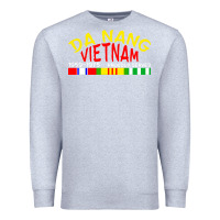 Heather Grey da nang vietnam war veteran military Premium Sweatshirt - linhVisuals