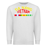 Oatmeal Heather da nang vietnam war veteran military Premium Sweatshirt - linhVisuals