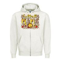 Oatmeal Heather softball mom Zipper Hoodie - JahusDesignShop
