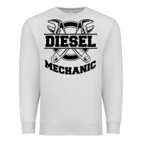 Dove Grey diesel mechanic Premium Sweatshirt - linhVisuals