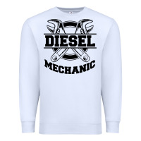 White diesel mechanic Premium Sweatshirt - linhVisuals
