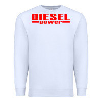 White Diesel Power Premium Sweatshirt - linhVisuals