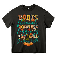 Asphalt boots flannels bonfires football Heavy Core Tee - CowGirlArtShop