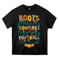 Black boots flannels bonfires football Heavy Core Tee - CowGirlArtShop