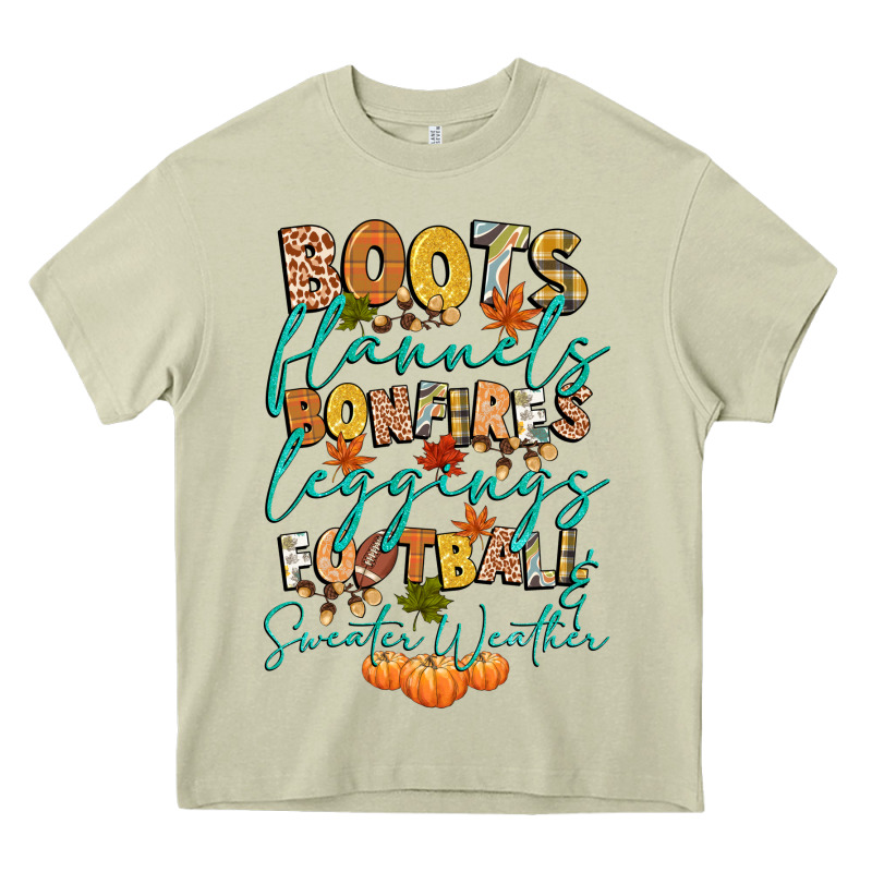 Boots Flannels Bonfires Football Heavy Core Tee by CowGirlArtShop | Teevron