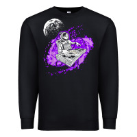 Black techno astronaut electronic music rave festival raver t shirt Premium Sweatshirt - linhVisuals