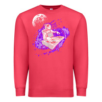 Cardinal techno astronaut electronic music rave festival raver t shirt Premium Sweatshirt - linhVisuals