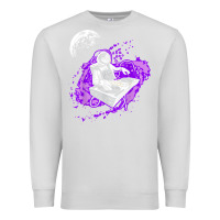 Dove Grey techno astronaut electronic music rave festival raver t shirt Premium Sweatshirt - linhVisuals