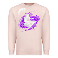 Pale Pink techno astronaut electronic music rave festival raver t shirt Premium Sweatshirt - linhVisuals