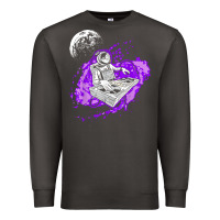 Smoke techno astronaut electronic music rave festival raver t shirt Premium Sweatshirt - linhVisuals