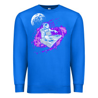 True Royal techno astronaut electronic music rave festival raver t shirt Premium Sweatshirt - linhVisuals