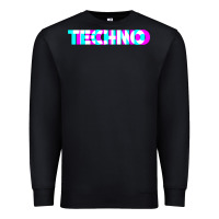Black techno music t shirt Premium Sweatshirt - linhVisuals