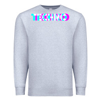 Heather Grey techno music t shirt Premium Sweatshirt - linhVisuals