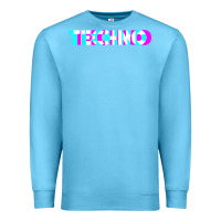 Ocean Blue techno music t shirt Premium Sweatshirt - linhVisuals