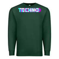 Sports Green techno music t shirt Premium Sweatshirt - linhVisuals