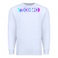 White techno music t shirt Premium Sweatshirt - linhVisuals