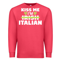 Cardinal kiss me im italian t  shirt kiss me i'm irish italian patriotic st pat Premium Sweatshirt - linhVisuals